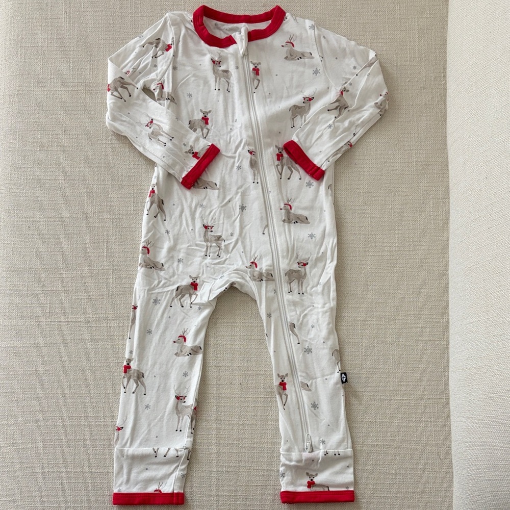 Kyte Baby Reindeer Zippered Romper